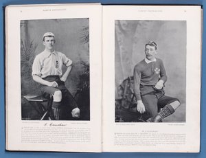 Pagina uit Beroemde Voetballers 1895-96, met Thomas Crawshaw en William Bancroft, 1896
