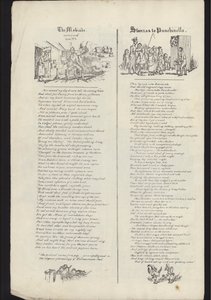 Pagina uit pamflet over Glasgow Fair, gepubliceerd op 23 juli 1835 (gravure) door English School