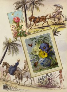 Pagina uit laat Victoriaans plakboek