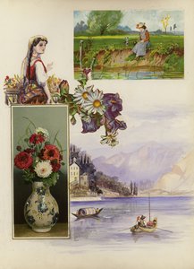 Pagina uit laat Victoriaans plakboek