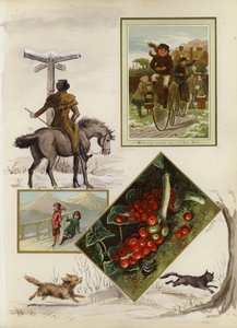 Pagina uit laat Victoriaans plakboek