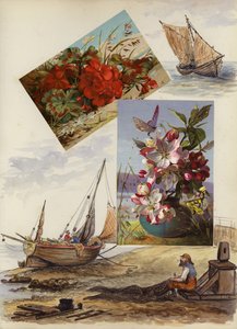 Pagina uit laat Victoriaans plakboek