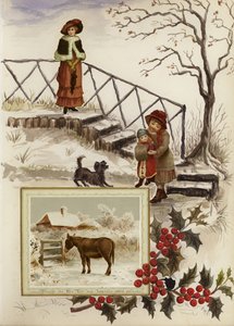 Pagina uit laat Victoriaans plakboek
