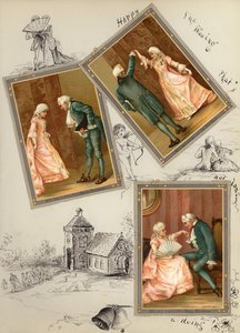 Pagina uit laat Victoriaans plakboek