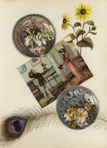 Pagina uit laat Victoriaans plakboek