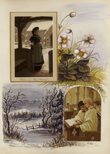 Pagina uit laat Victoriaans plakboek