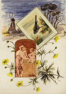 Pagina uit laat Victoriaans plakboek