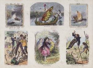 Pagina uit het Aantrekkelijke Prentenboek (gekleurde gravure)