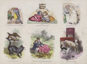 Pagina uit het Aantrekkelijke Prentenboek (gekleurde gravure)