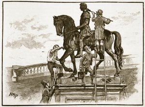 Schilderen van koning William Black, Dublin, 1822, illustratie uit Cassells Geïllustreerde Geschiedenis van Engeland