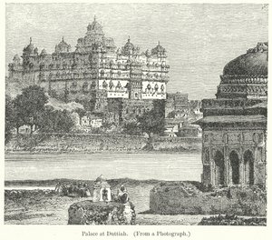 Paleis bij Duttiah (gravure)