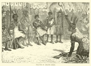 Palaver van Ashanti-hoofden door English School