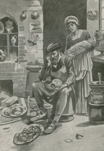 De vrouw van Palissy wacht op het uur van haar held door English School