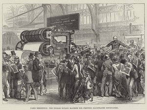 Parijse tentoonstelling, de Ingram roterende machine voor het drukken van geïllustreerde kranten door English School