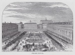 Parijs, Palais Royal (gravure) door English School