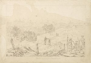 Parijs vanaf de Hoogten van Belle Ville, 1815