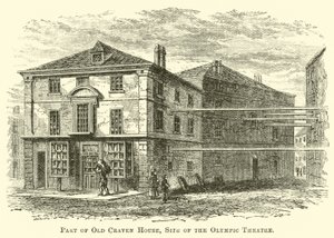 Deel van Old Craven House, locatie van het Olympic Theatre door English School