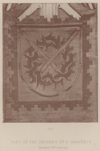 Deel van de Orphrey van een Kazuifel, Duits door English School
