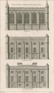 Deel van het Paleis van Whitehall gebouwd door Kardinaal Wolsey door English School