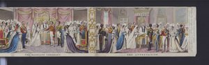 Deel van het panorama van het huwelijk van koningin Victoria, ca. 1840