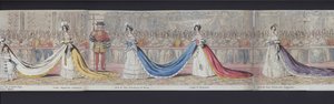Deel van het panorama van het huwelijk van koningin Victoria, ca. 1840