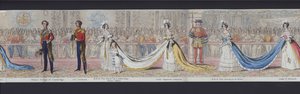 Deel van het panorama van het huwelijk van koningin Victoria, ca. 1840