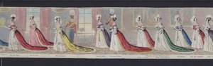 Deel van het panorama van het huwelijk van koningin Victoria, ca. 1840 door English School