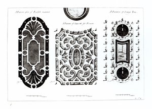 Parterre ontwerpen, uit Theorie en Praktijk van Tuinieren, door Antoine-Joseph Dezallier D
