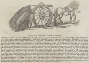 Octrooi Weg- en Straatreinigingsmachine (gravure)