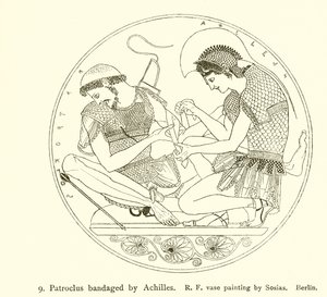 Patroclus verbonden door Achilles