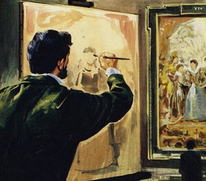 Paul Cézanne bestudeerde en kopieerde zelfs de werken van Rubens in het Louvre Museum door English School