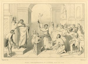 Paulus en Barnabas in Lystra, Handelingen XIV, 8-18 door English School