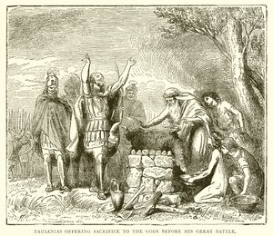 Pausanias offert aan de Goden voor zijn Grote Slag