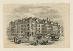 Peabody Gebouwen in Spitalfields door English School