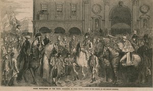 Vrede uitgeroepen op de Royal Exchange in 1748 door English School