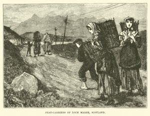 Turfdragers van Loch Maree, Schotland door English School