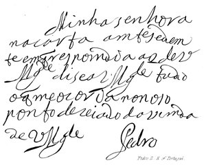 Pedro II, Koning van Portugal door English School