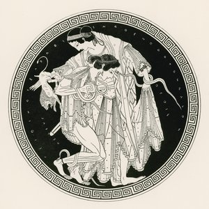 Peleus en Thetis (gravure) door English School