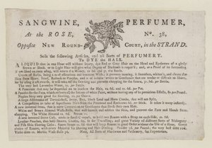 Parfumeurs, Sangwine, handelskaart