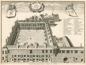 Perspectief van Gresham College, Londen door English School