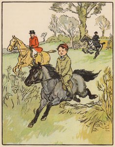 Peter heeft een glorieuze galop (kleurenlitho) door English School
