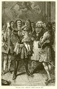 Peter de Grote en Lodewijk XV door English School