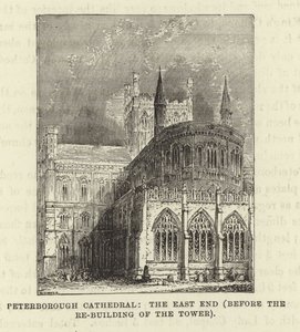 Peterborough Kathedraal, het Oostelijke Eind (voor de Herbouw van de Toren) door English School