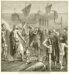 Feniciërs brengen schatten naar Salomo