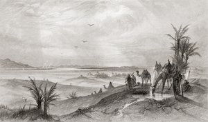 Pi Hahiroth en de Rode Zee, waar de Israëlieten kampeerden tijdens hun uittocht uit Egypte, uit 