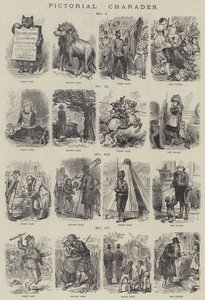 Beeldende charades (gravure) door English School