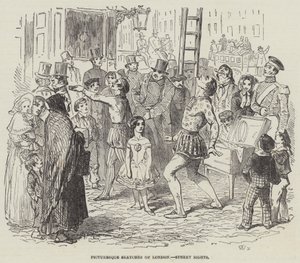 Pittoreske Schetsen van Londen, Straatgezichten door English School