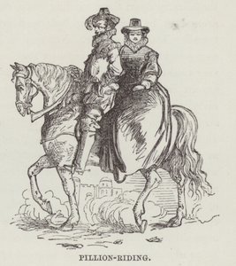 Achterop rijden (gravure) door English School