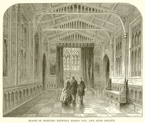 Plaats van ontmoeting tussen Henry VIII en Anne Boleyn door English School