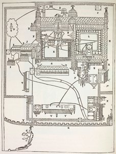 Plan van het Benedictijnenklooster in Canterbury